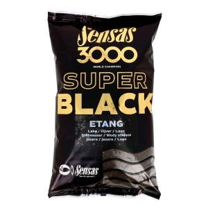 Sensas Krmení 3000 Super Black (Jezero-černý) 1kg