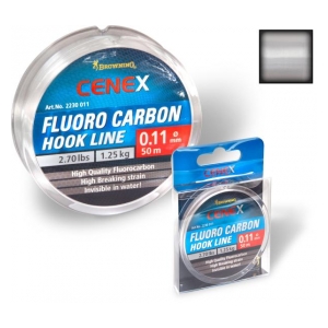 Browning Cenex Fluoro Carbon Hook Line Ø 0,11mm D: 50m 1,25kg / 2,70lbs transparentní