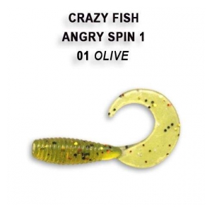 Crazy Fish Angry spin 2,5cm barva 1 olive