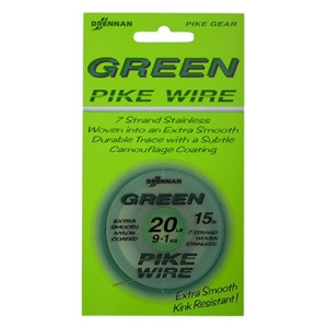 Drennan Ocelové lanko Green Pike wire 24 lb 15 m