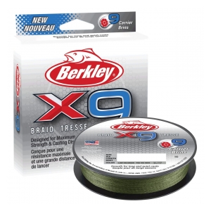 BERKLEY Pletená šňůra X9 0,10MM LOW VIS GREEN-1m - Nutné dokoupit cívku kód: 12025