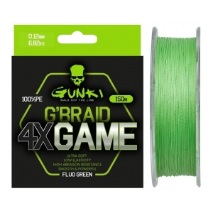 GUNKI Pletená šnůra G Braid 4X Game 150m 0,12mm 6,82kg