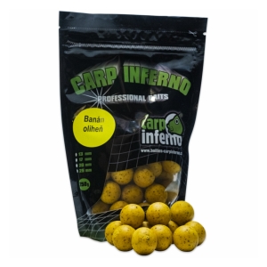 Carp Inferno Boilie Nutra line Banán Oliheň 20mm 250g