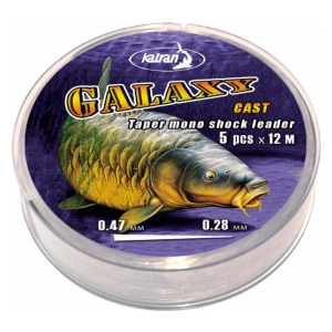 Katran Ujímaný šokový vlasec GALAXY CAST 0,30-0,47mm 5x12m