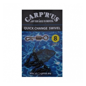 Carp ´R´ Us Quick Change Swivel - size 8, 8pcs