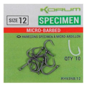 Korum Háčky Xpert Specimen Hooks - Barbed vel. 14