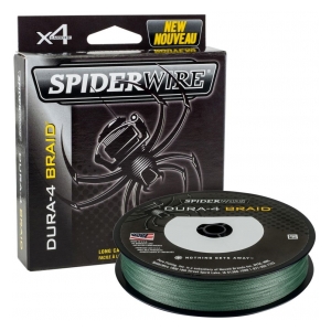 Spiderwire Pletená šňůra DURA4 150M 0.10MM/9.1KG-20LB Moss Green 