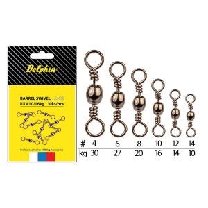 DELPHIN Obratlík Barrel Swivel A-02/10ks - BN/6 - 27kg