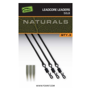 Fox International Koncová montáž EDGES™ Naturals Leadcore Leaders 3ks
