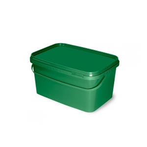 Delphin Hranatý kbelík s víkem  CLASSA / zelené - 5L