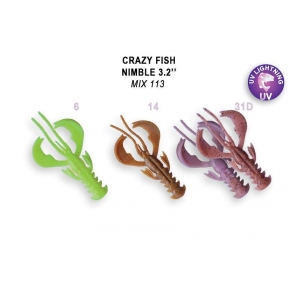 Crazy Fish Nimble 8cm floating color M113