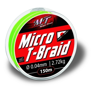 Quantum Magic Trout Pletená šňůra  Micro T-Braid 150 m  0,12 mm 8,17 kg zelená