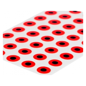 Sybai Flat eyes 5mm - Fluo red