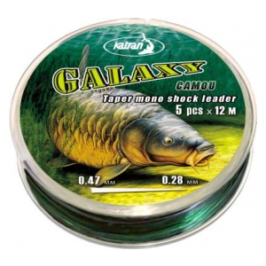 Katran Ujímaný šokový vlasec GALAXY CAMO 0,28-0,47mm 5x12m