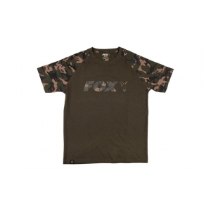 Fox International Tričko Khaki/Camo Chest Print T-shirt vel. L