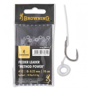 Browning Hotové návazce Feeder Method Leader Power Pellet Band vel. 14 10cm 6ks