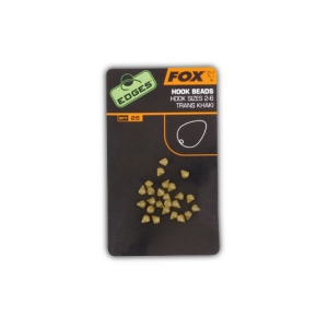 Fox International Gumové stopery Edges Hook Bead x 25 Size 7-10 - trans khaki