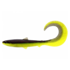 Westin Gumová nástraha BullTeez Curltail 10cm 6g Black/Chartreuse  1ks