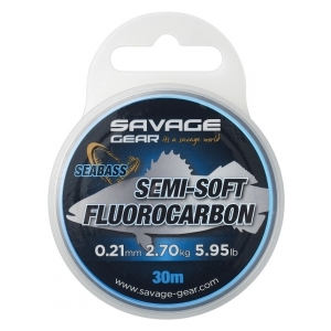 Savage Gear Fluorocarbon SEMI-SOFT SEABASS 30 m 0,21 mm 2,7 kg 5,95 lb CLEAR