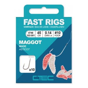CTEC Návazce FAST RIGS MAGGOT 60 cm #12 0,12 mm