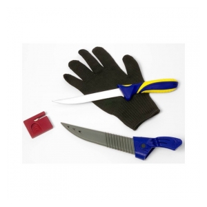 Albastar Filetovací sada - Nůž, Filetovací rukavice, Brousek