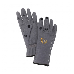 Savage Gear Rukavice Softshell Glove Grey vel. XL