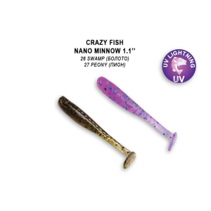 Crazy Fish Nano Minnow 1,1" 2,7cm  color 26/27