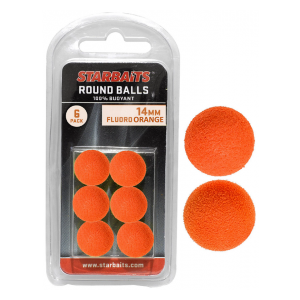 STARBAITS Round Balls 14mm oranžová (plovoucí kulička) 6ks