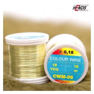 Hends Color wire 21,6m 0,09mm - Žlutá