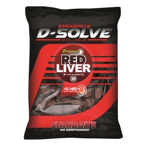 STARBAITS Rozpustné D-Solve Boilies Red Liver 2,5kg 20mm