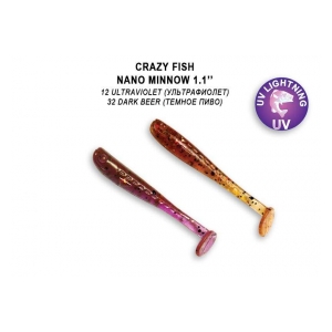 Crazy Fish Nano Minnow 1,1" 2,7cm  color 12/32