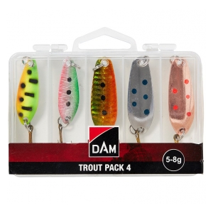 DAM Sada plandavek Trout Pack 4 Inc Box 4-5cm  5-8 g