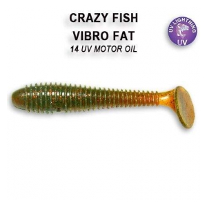 Crazy Fish Gumová nástraha Vibro Fat 7,1cm - barva 14 motor oil