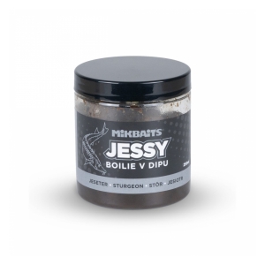 Mikbaits Jessy jeseter řada - Jessy 20mm boilie v dipu 250ml