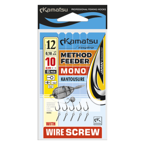 Kamatsu Method feeder mono KANTOUSURE 6 BLNO 10cm 0,25mm 5ks wire screw 